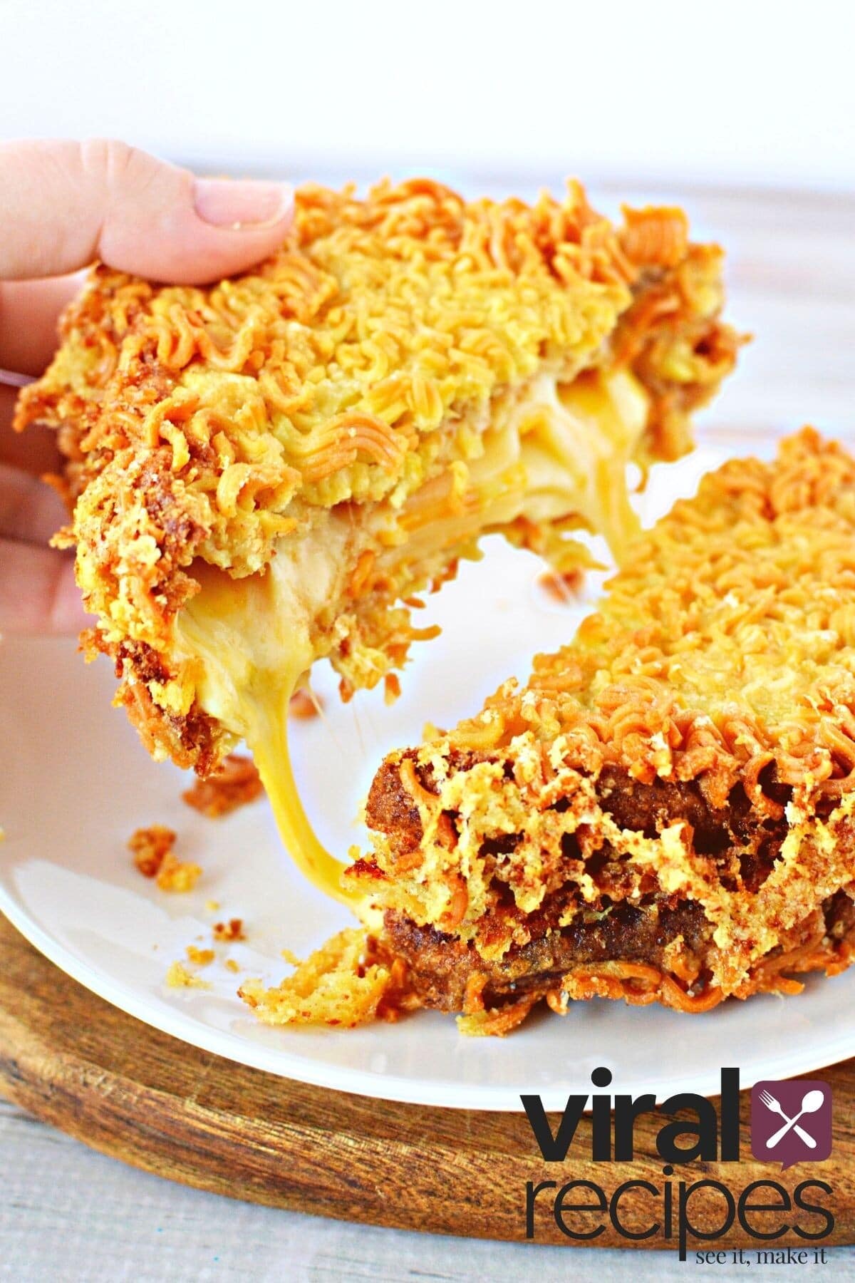 ramen noodle sandwich.