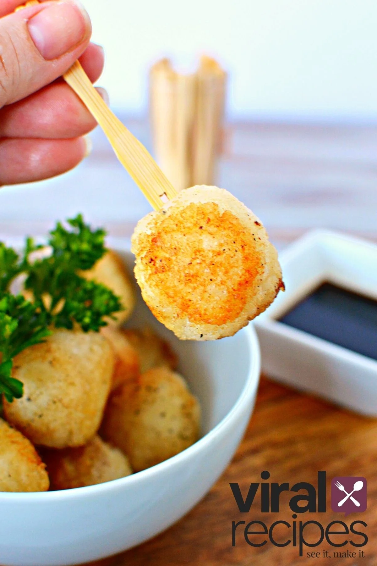 left over rice ball on a stick.