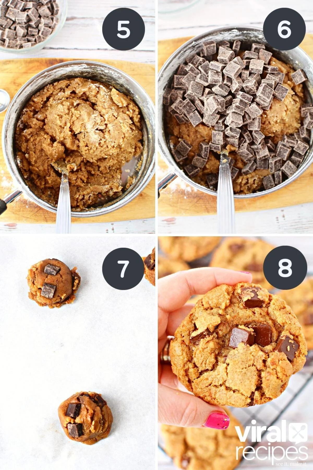 collage of images getting cookies baked.