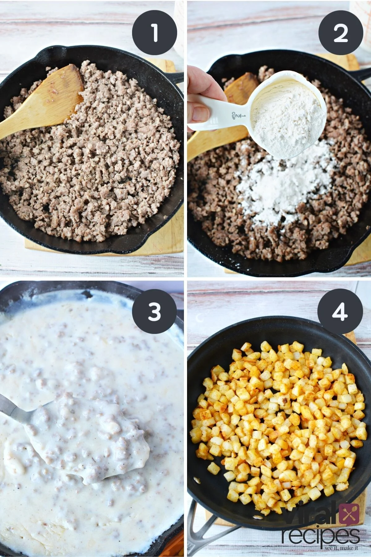 prepping simple ingredients for breakfast casserole recipe.