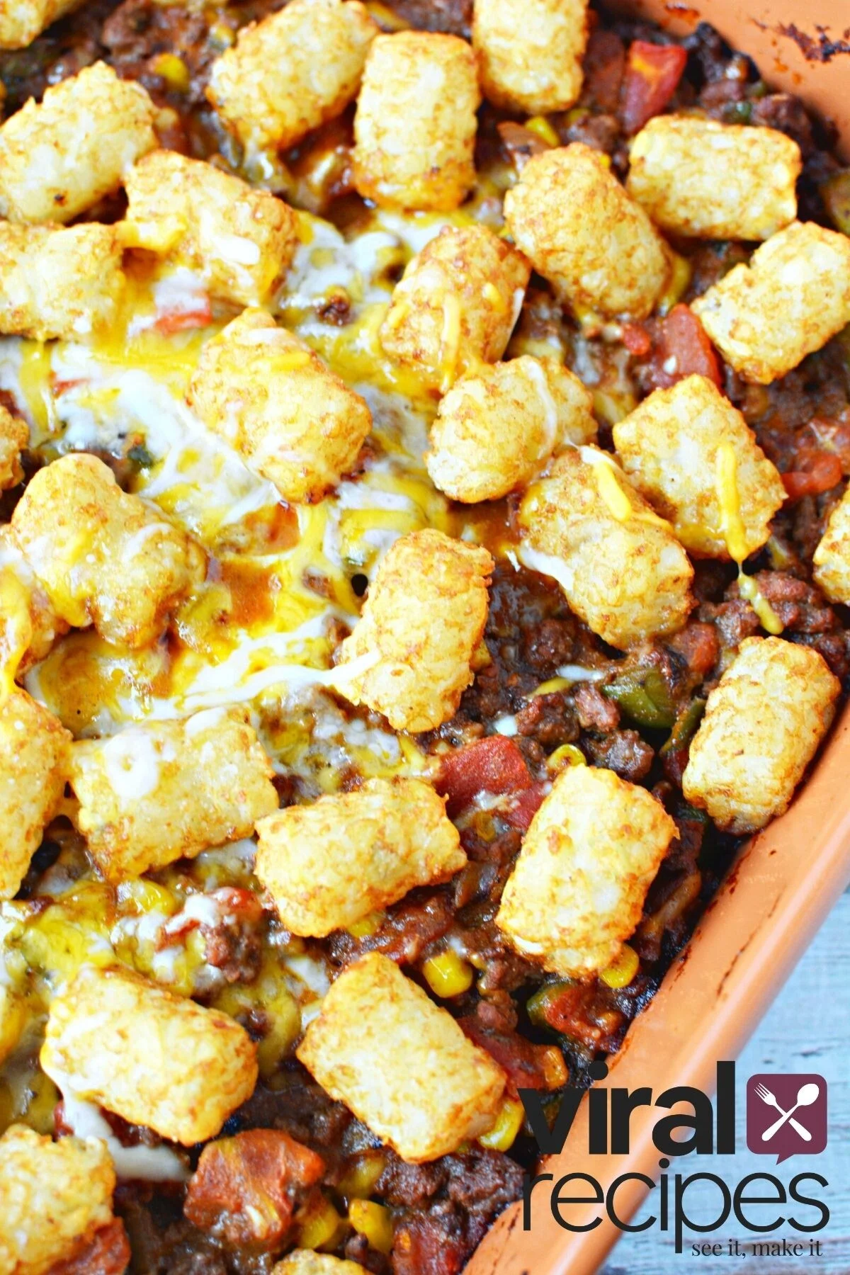 full casserole dish with already made and cooked casserole.