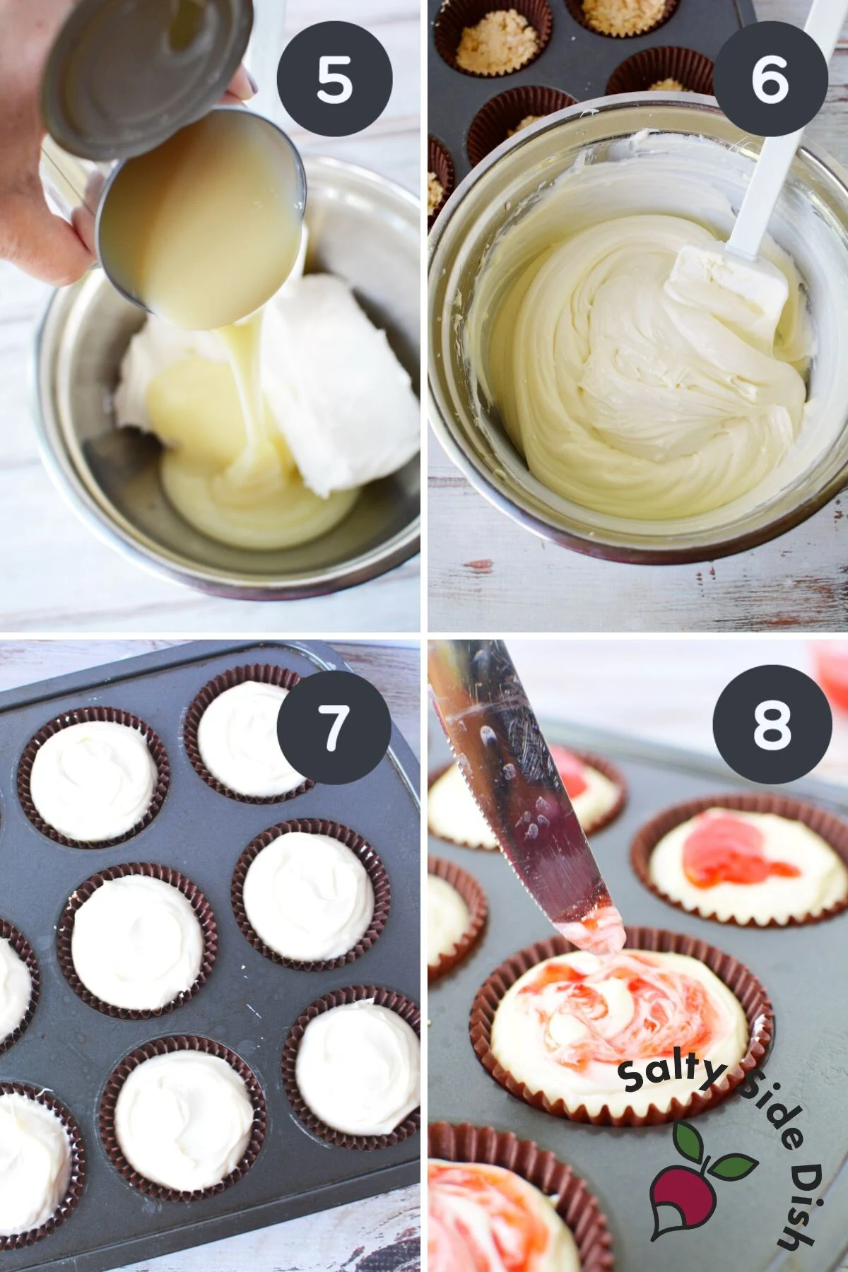 how to make mini cheesecakes with Oreo crust.