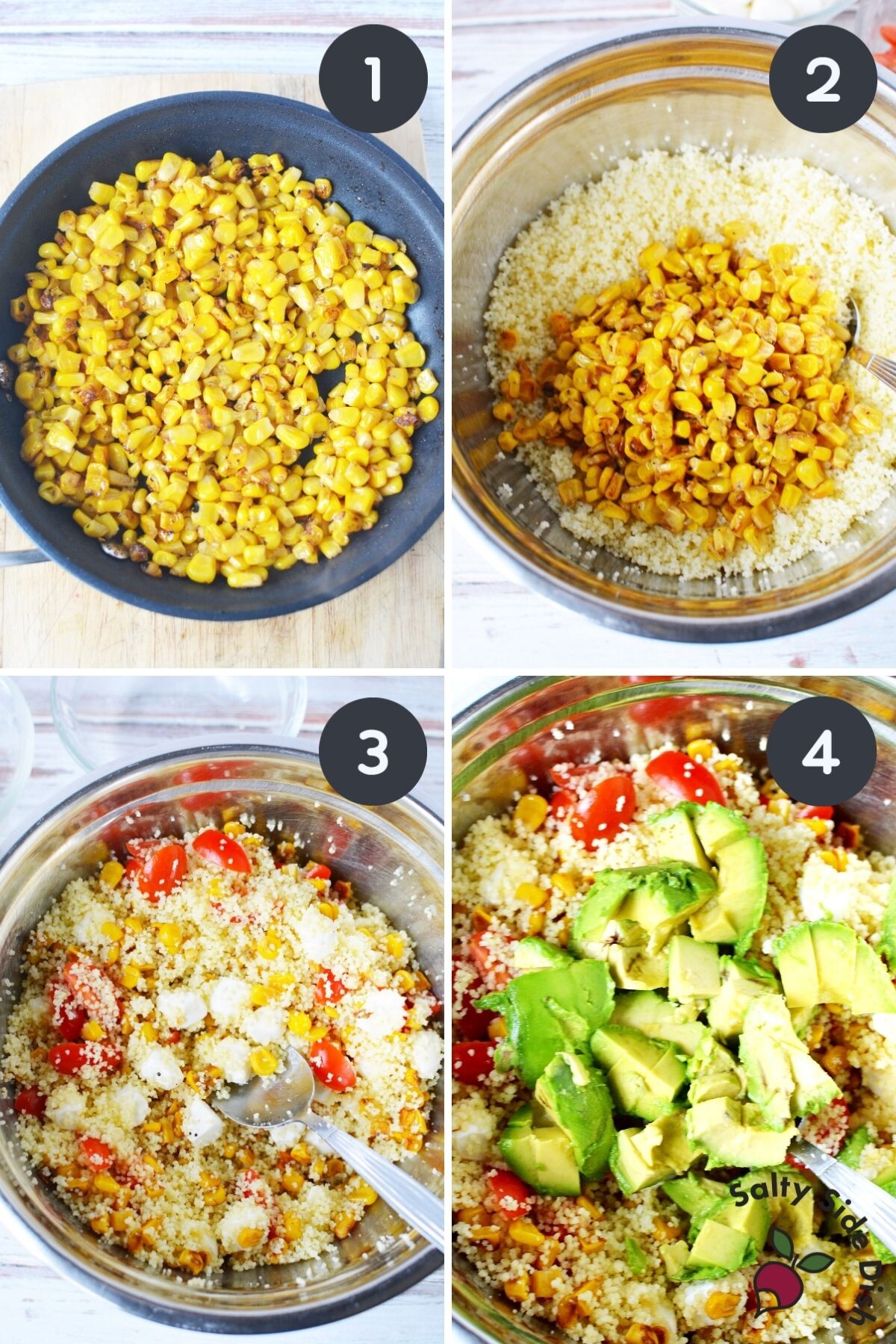 step by step on how to make summer salad.