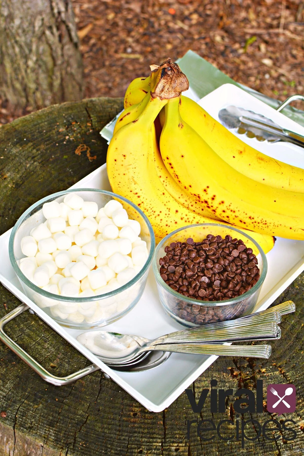 campfire banana split ingredients.