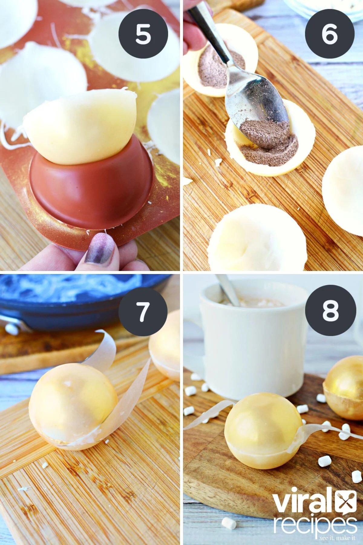 golden power of snitch hot cocoa bombs.