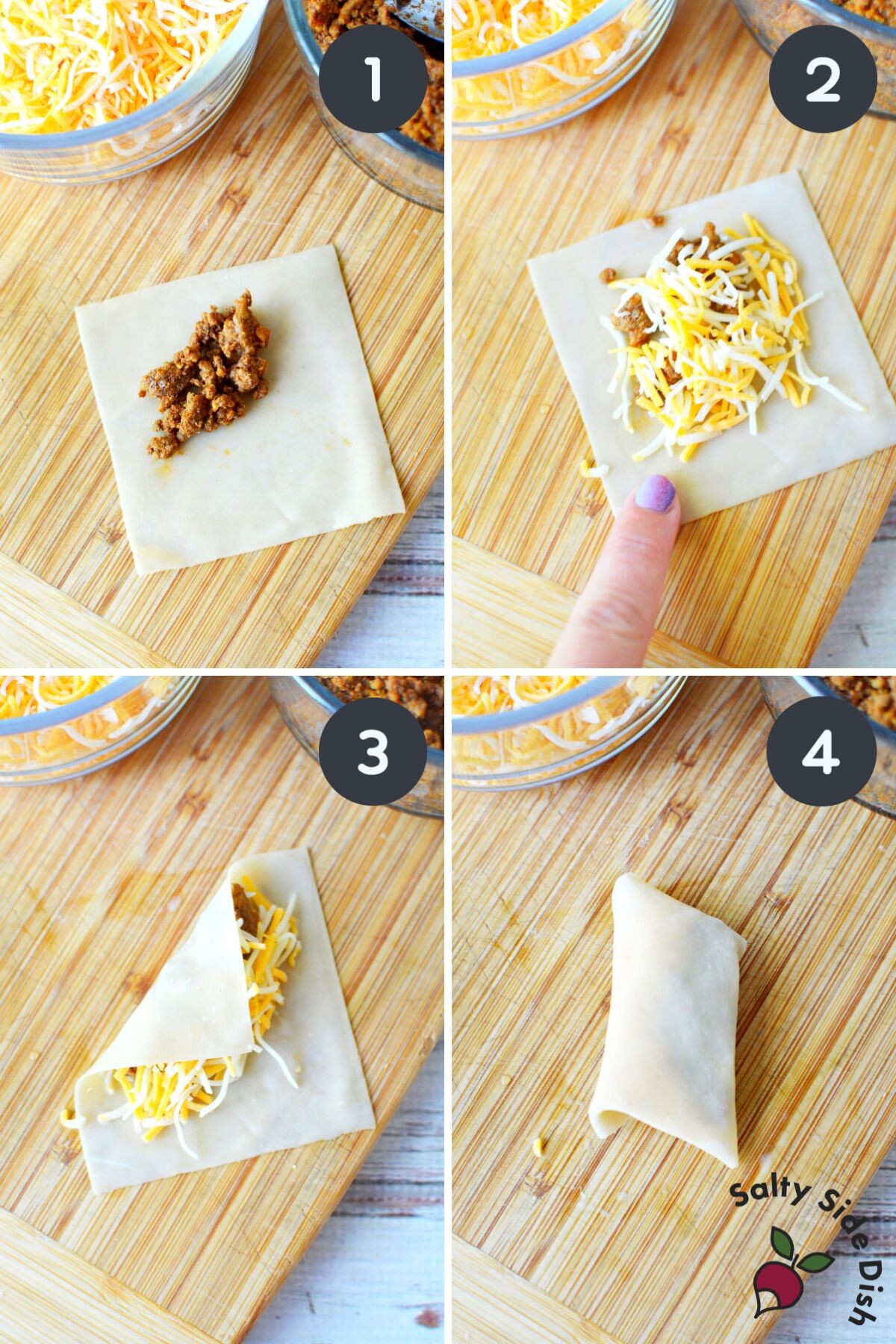 folding air fryer wontons.