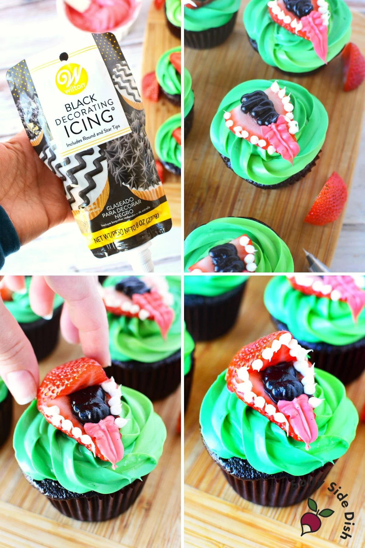 step by step shop of horrors cupcakes.