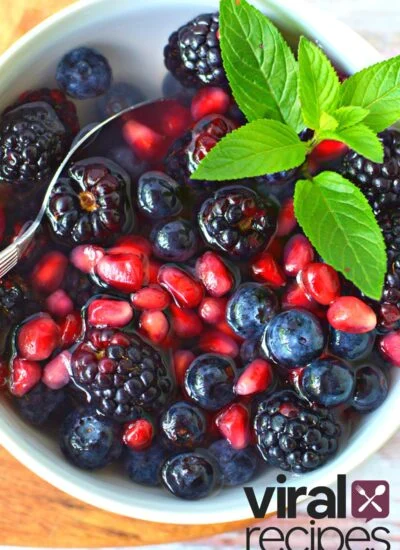 Blueberries in nature's cereal.