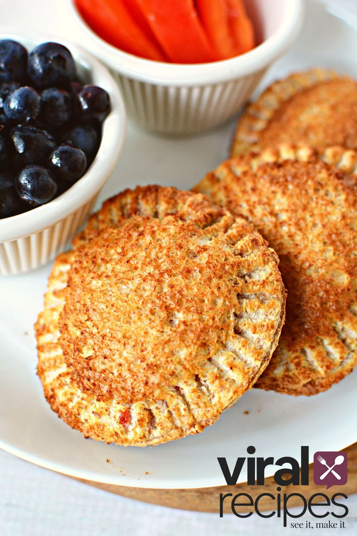 air fried sandwiches on a plate.
