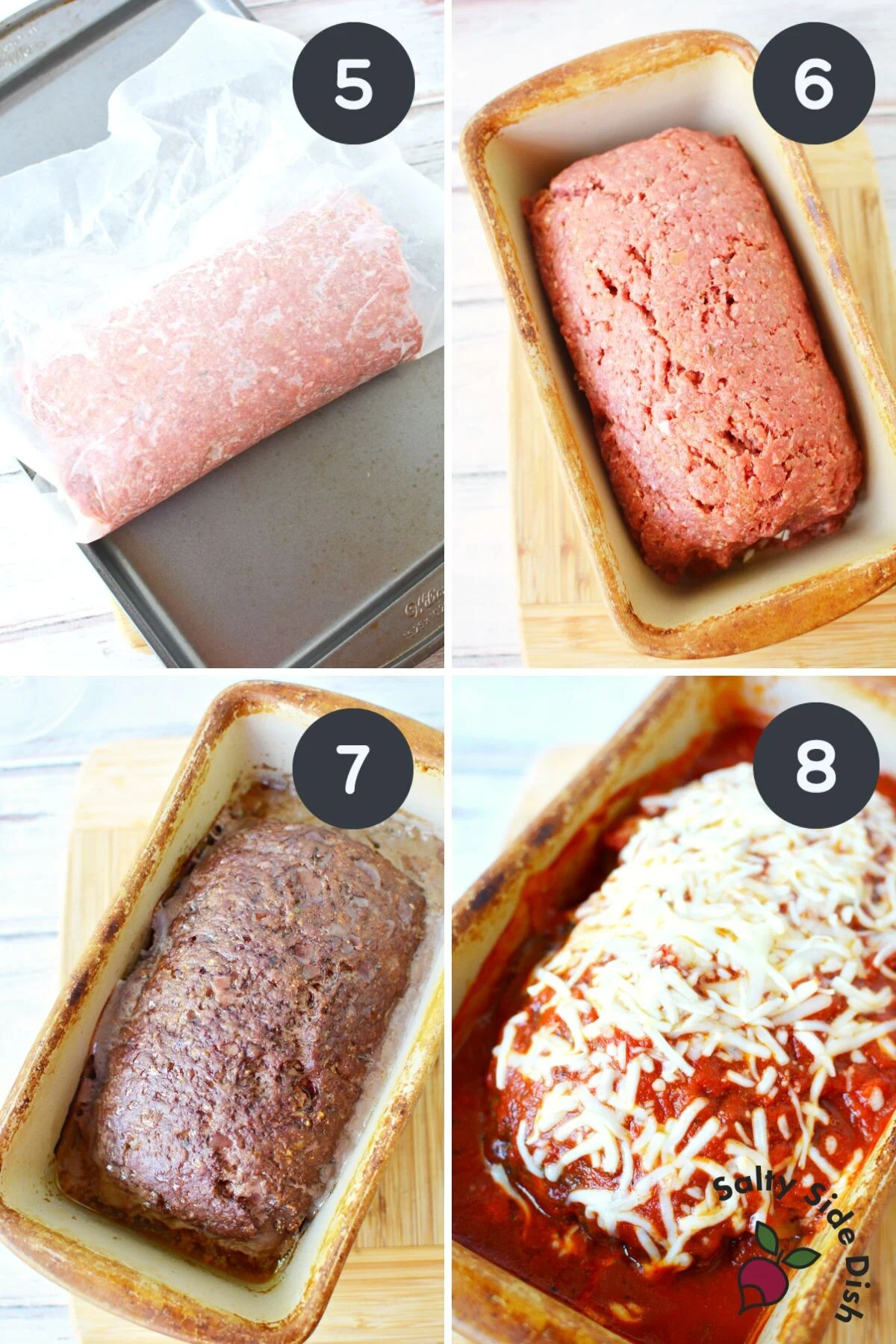 italian meatloaf in a loaf pan.