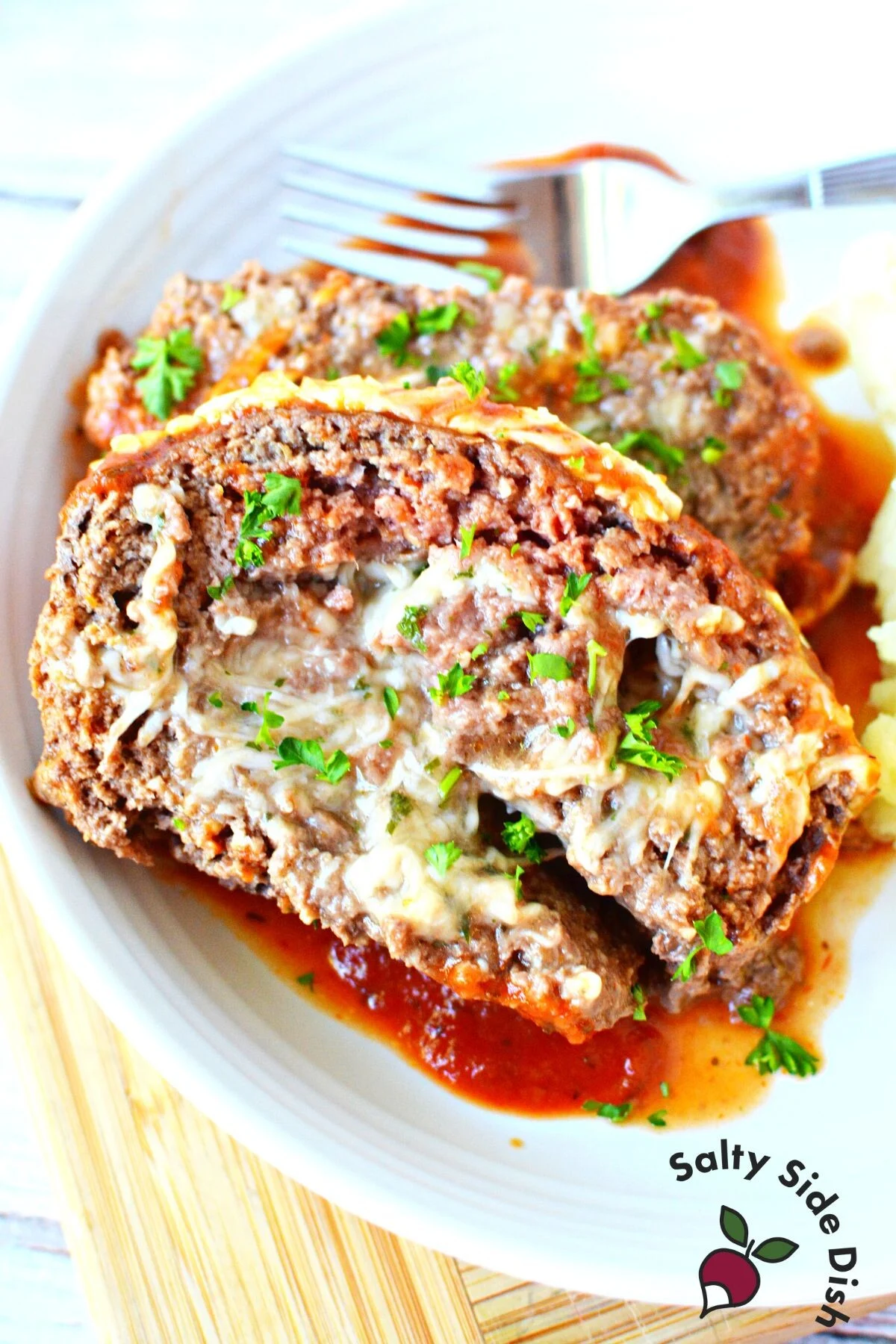 cheese stuffed meatloaf.