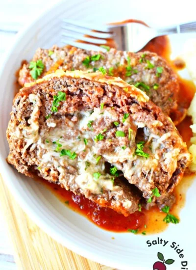 cheese stuffed meatloaf.