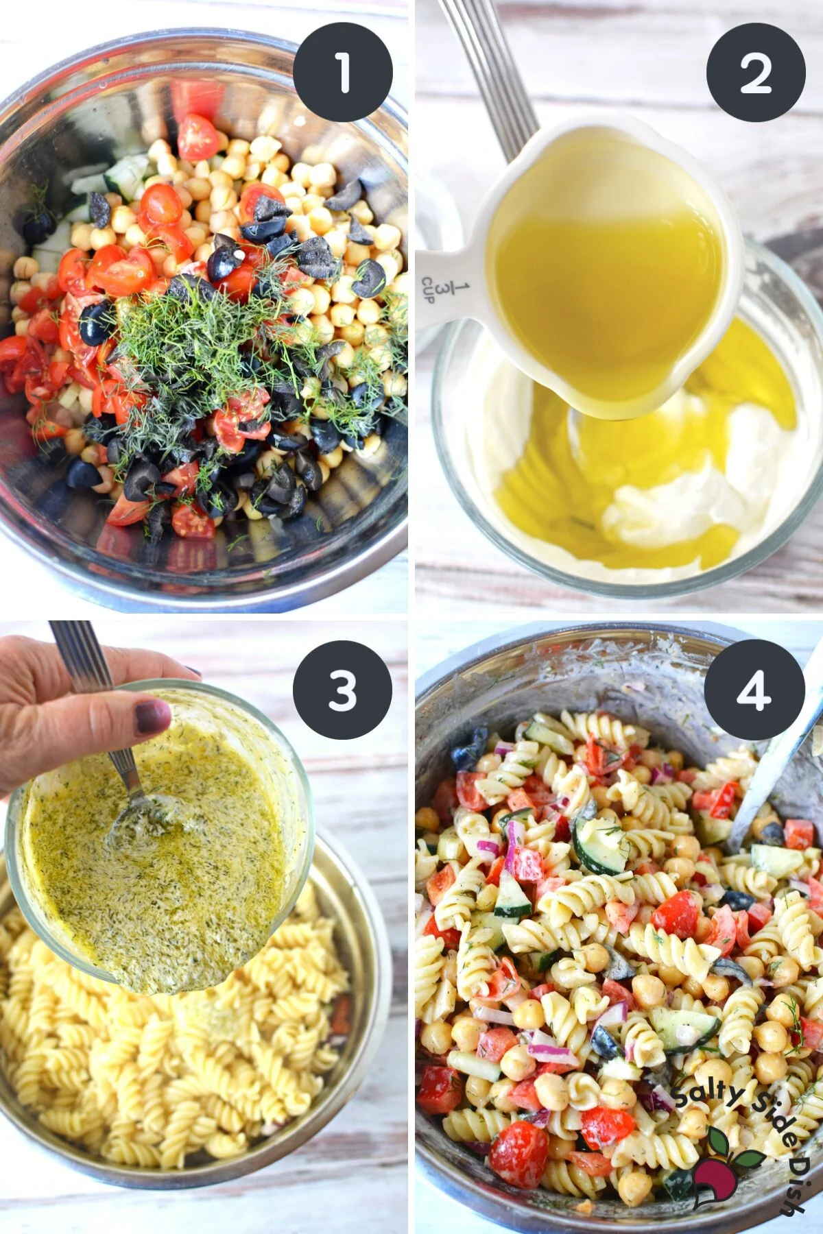 how to make vegan pasta salad step by steo
