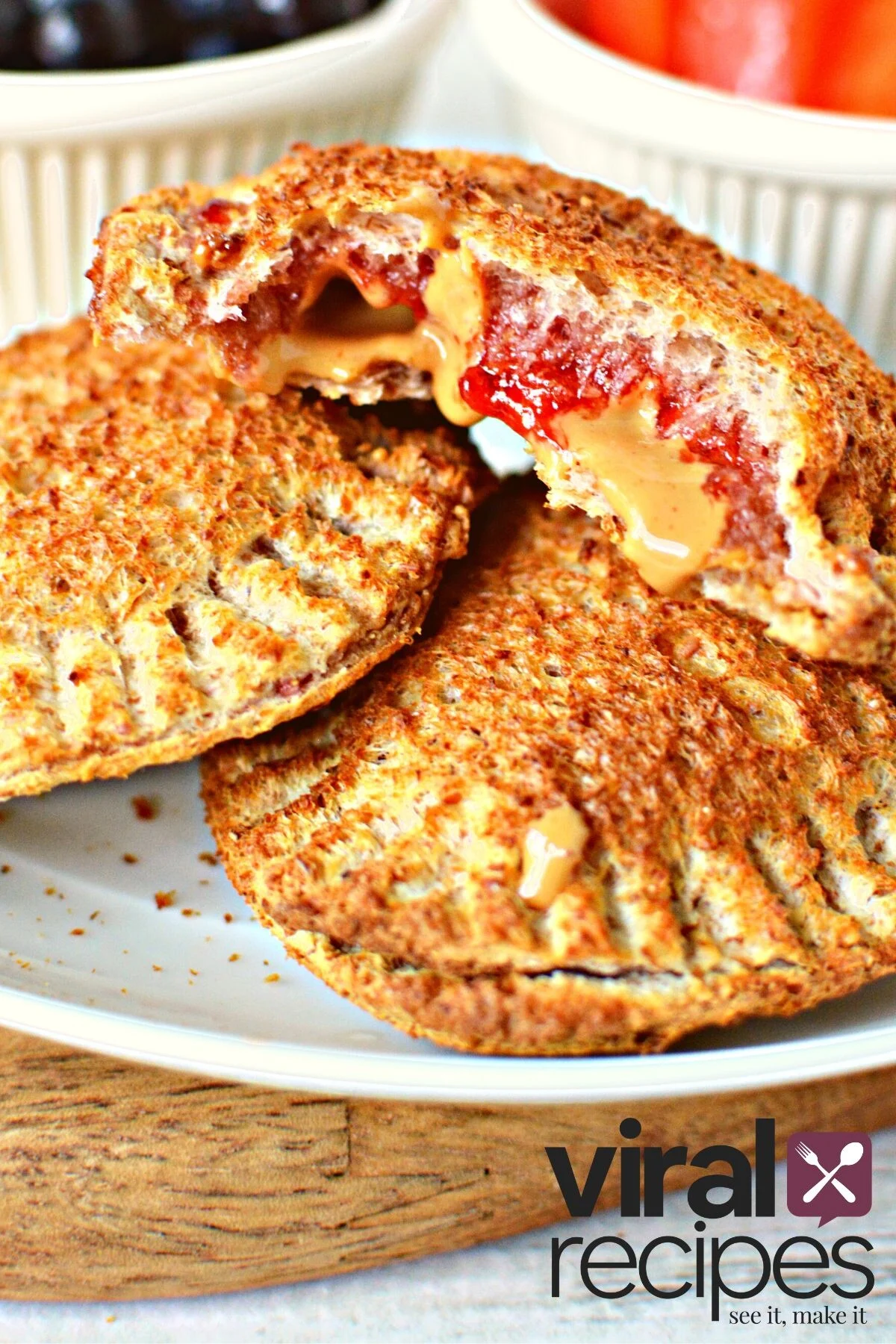 how to make the tiktok air fryer peanut butter and jelly.