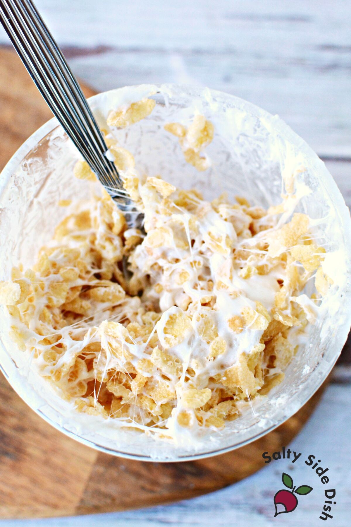 rice krispie treat in a mug.