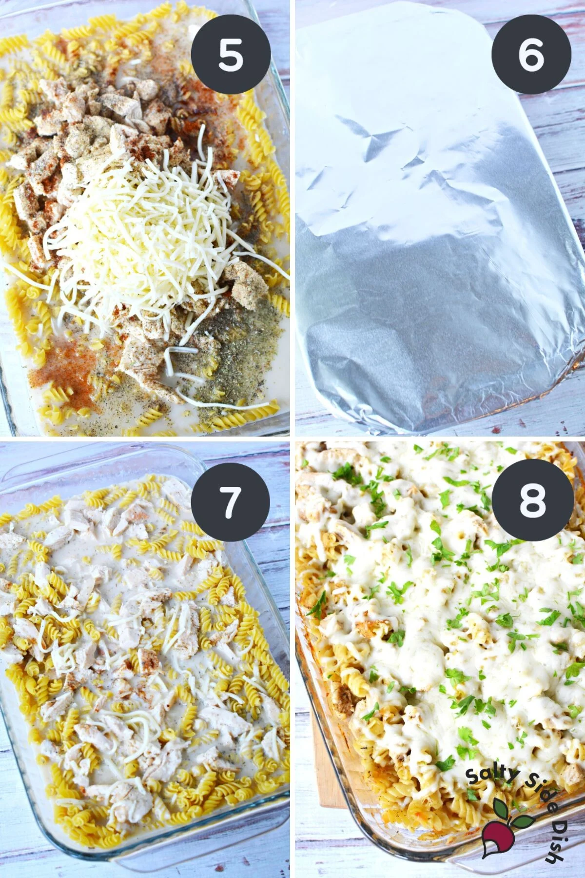 how to prepare chicken alfredo casserole.