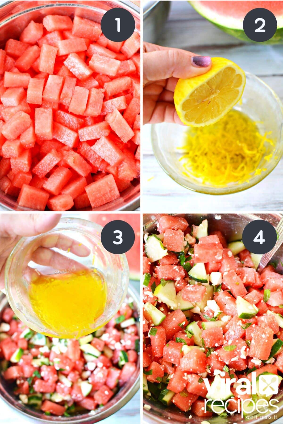 watermelon feta salad from tiktok recipes.