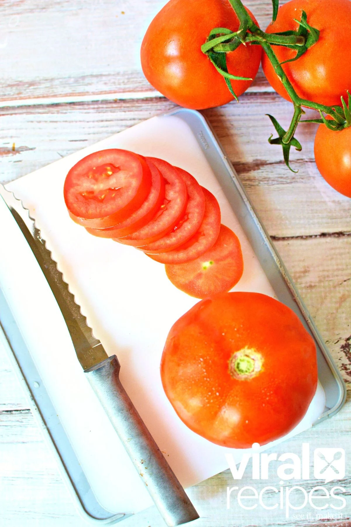 tomatoes on the vine.