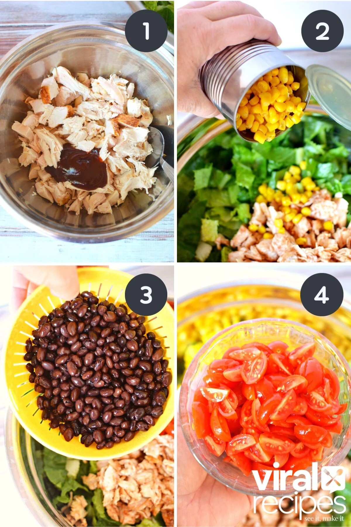 BBQ ranch chicken salad from tiktok viral recipes.