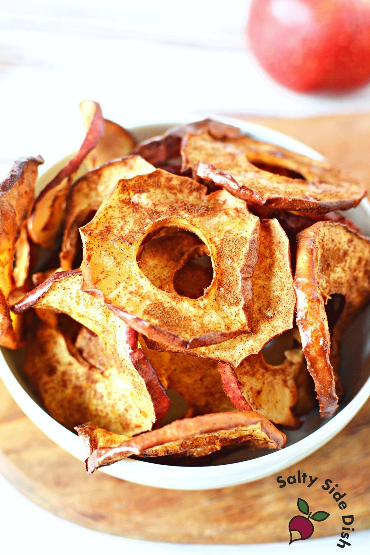 apple slices in a bowl.