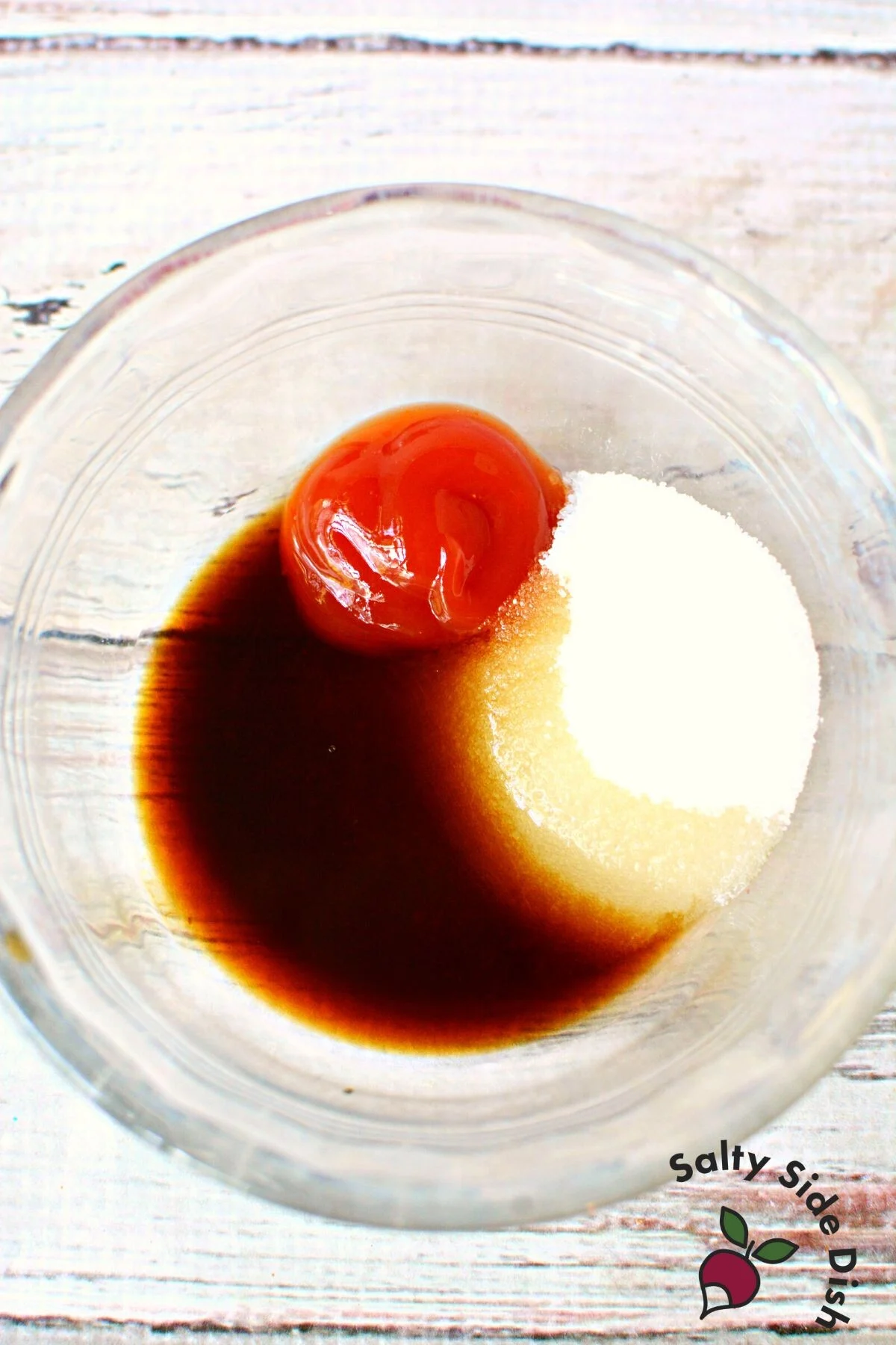 Chinese sauce over potatoes.
