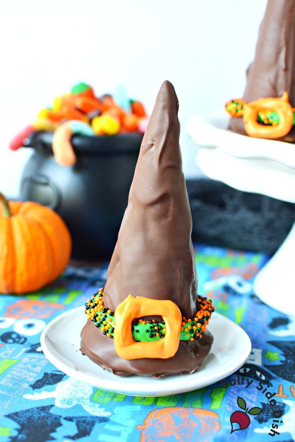witch hats stuffed with candy.