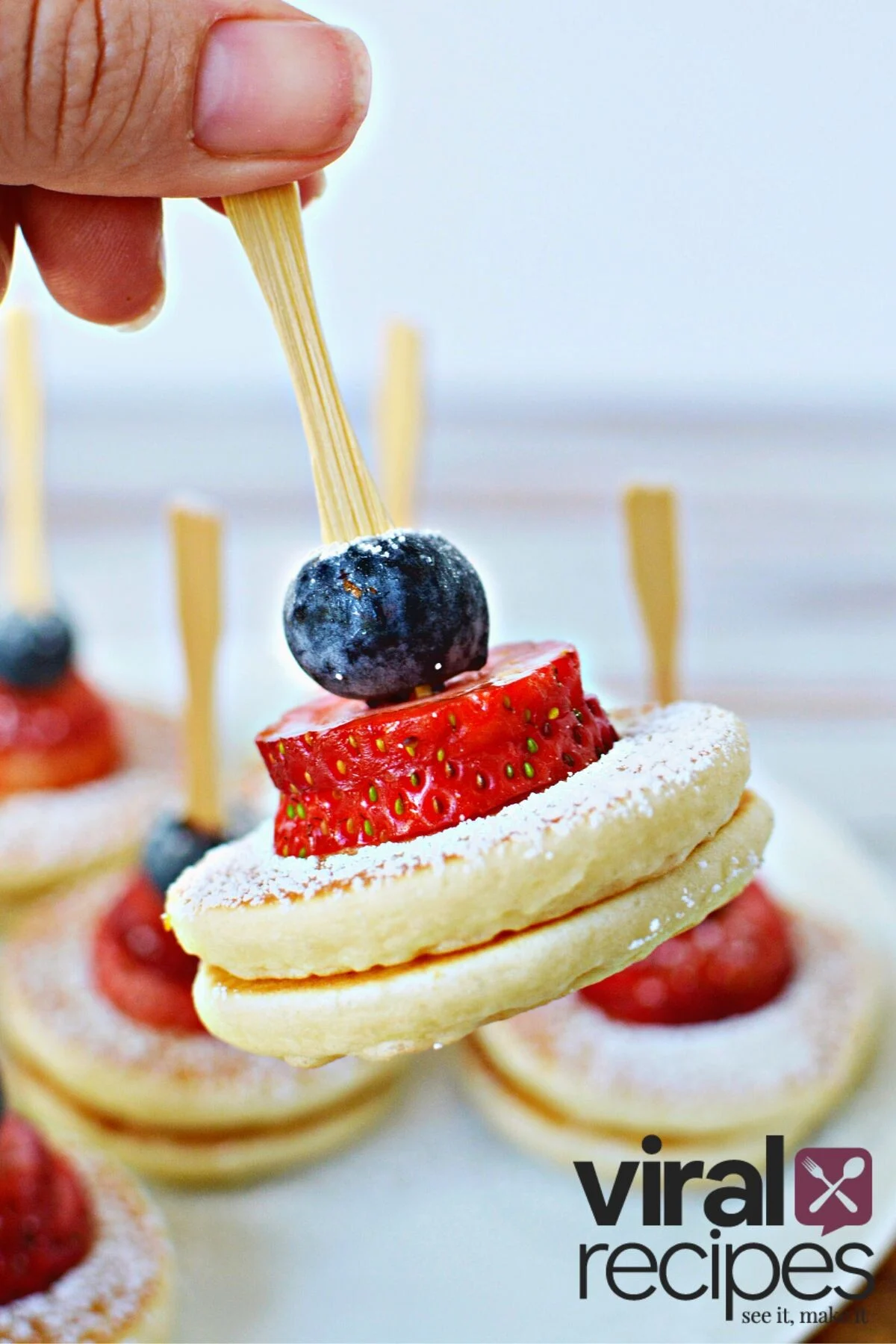 mini party platter recipe with pancakes.