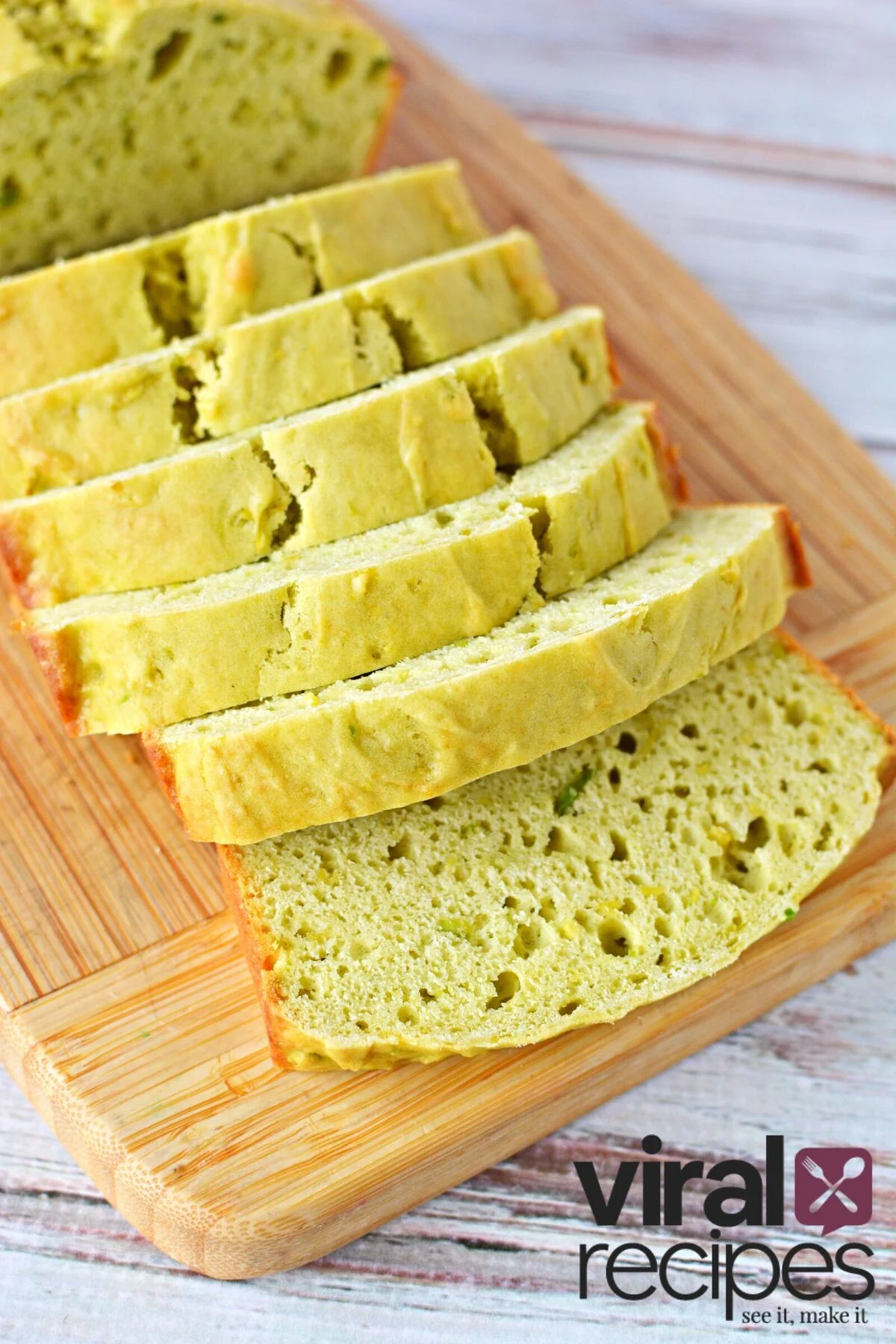 sliced avocado bread recipe ready to eat.