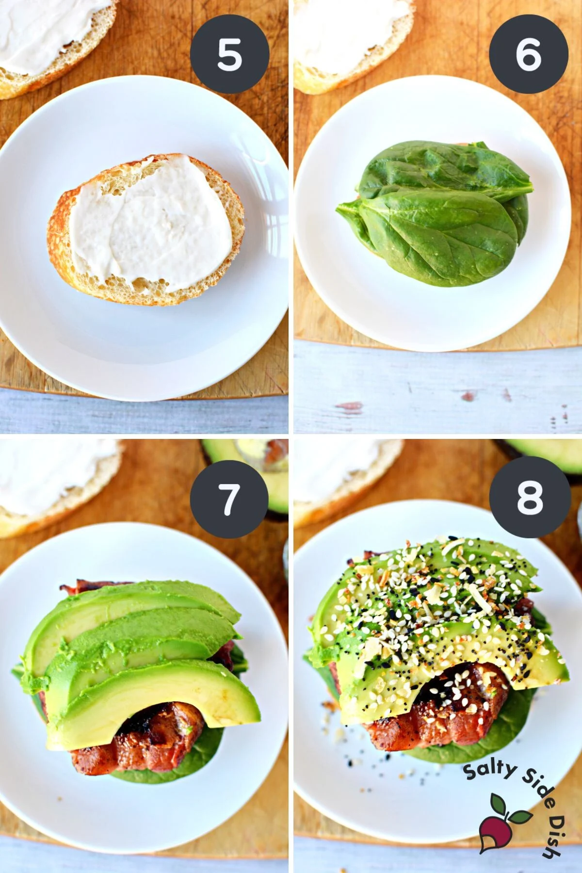 adult BLT with lettuce tomato and avocado.