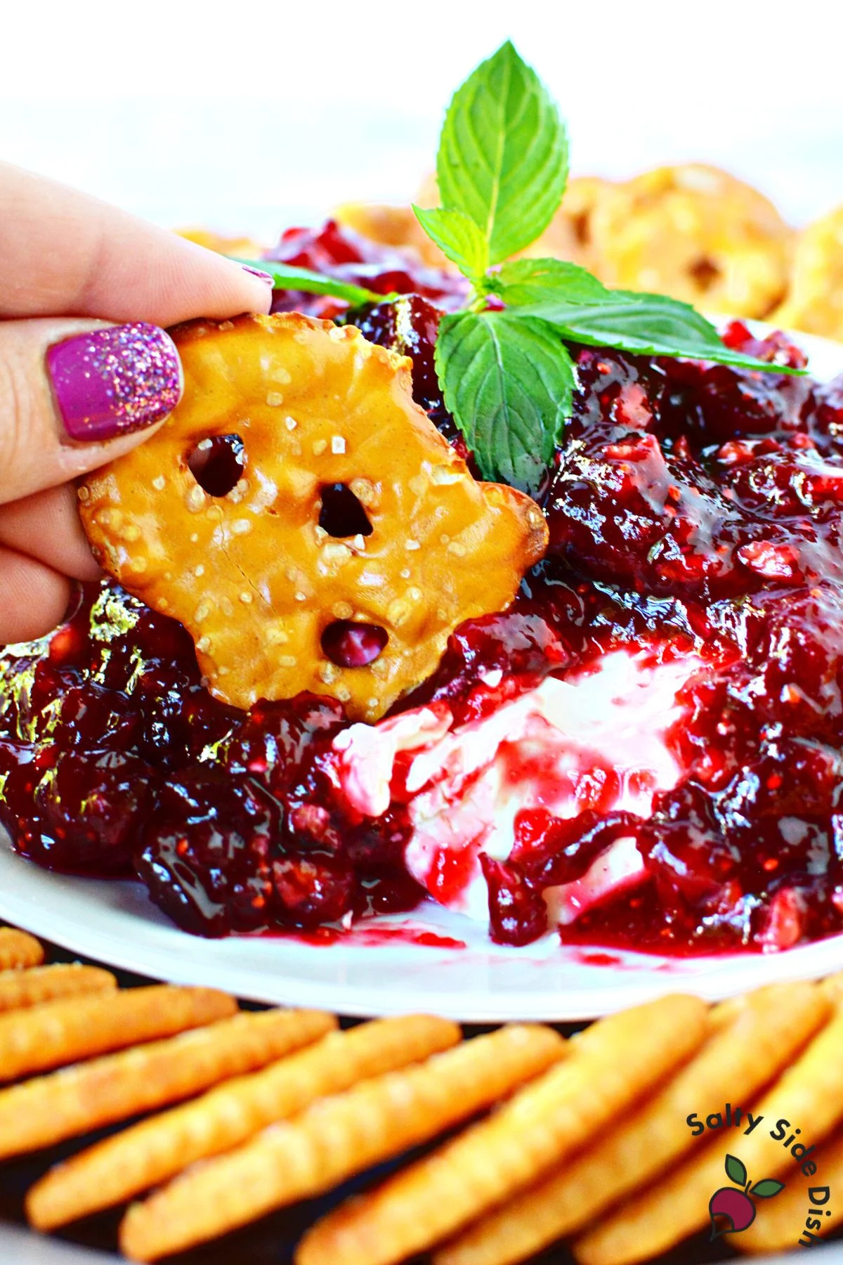 easy cranberry cream cheese dip.