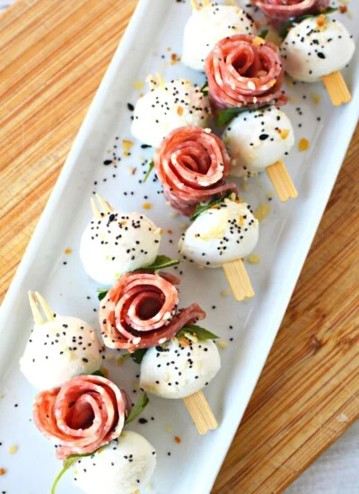 easy appetizer trays with meat and cheese.