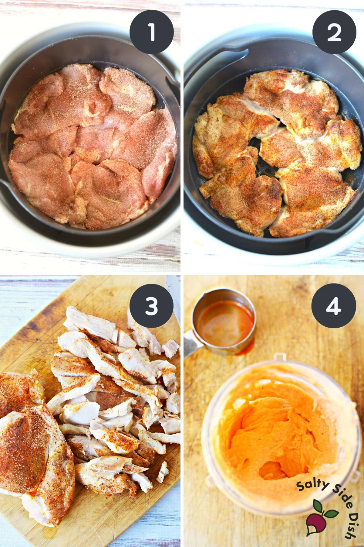 Buffalo Chicken Burritos recipe ingredients.