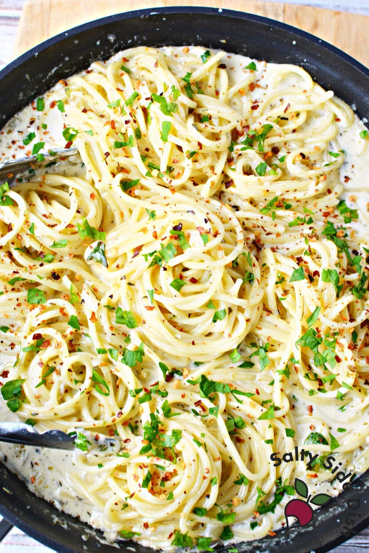 White Wine Garlic Butter Bucatini recipe.