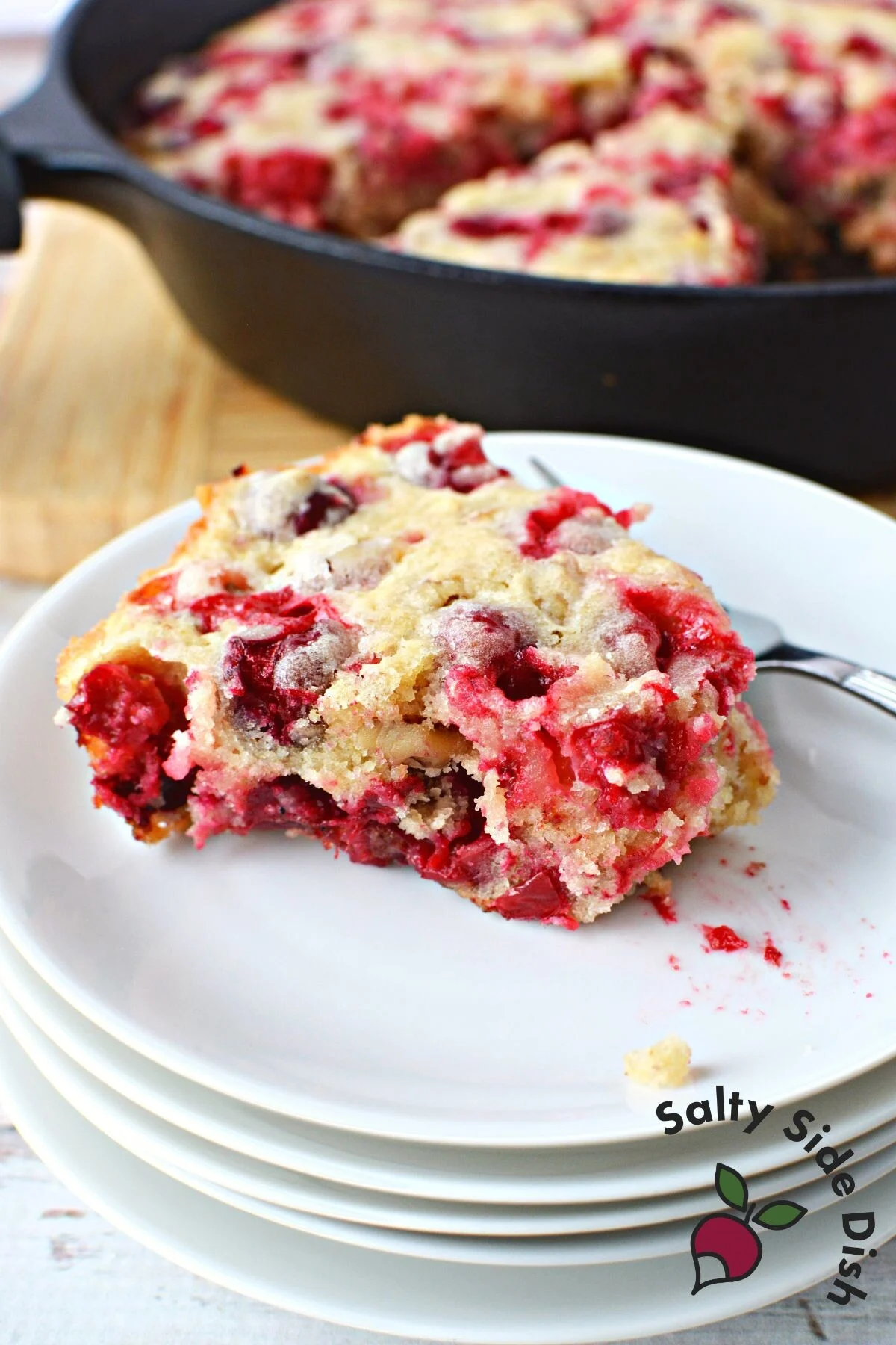 plate of cranberry pie.