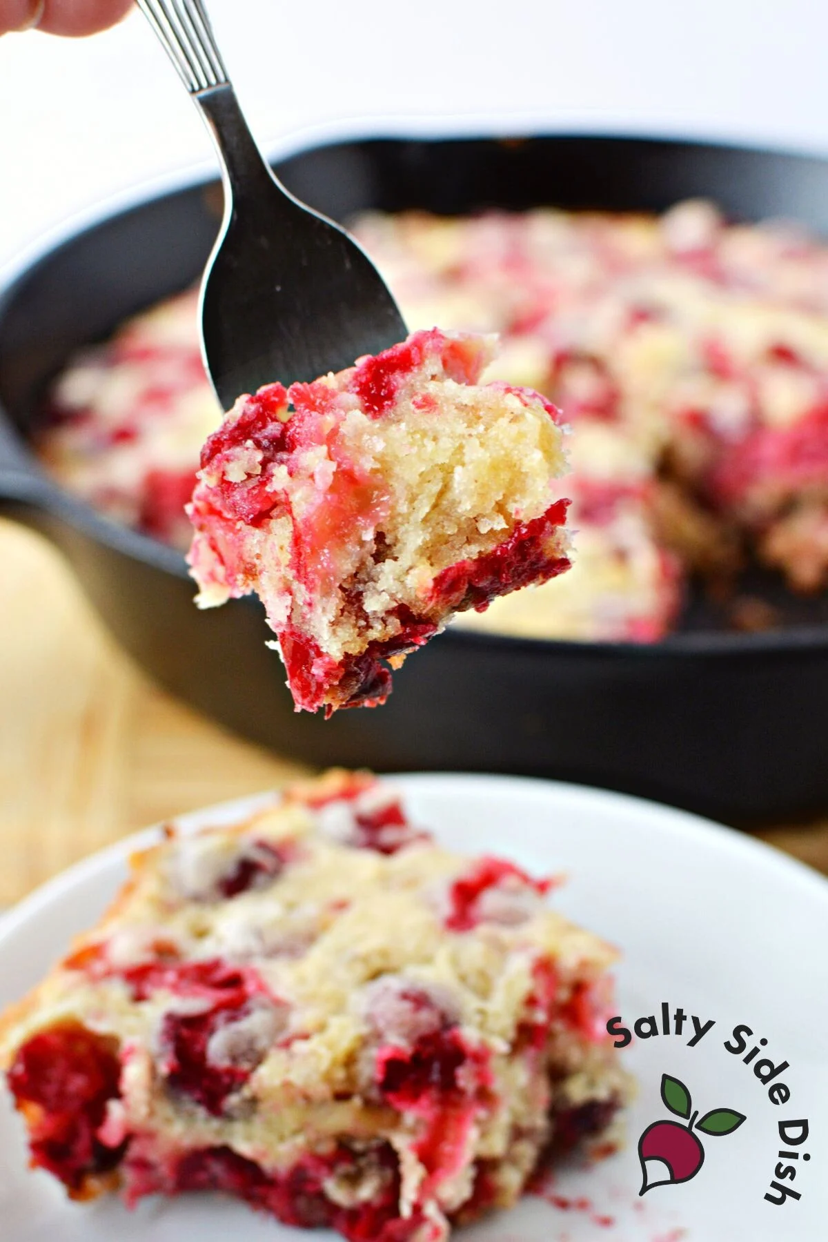 fork of cranberry pie.