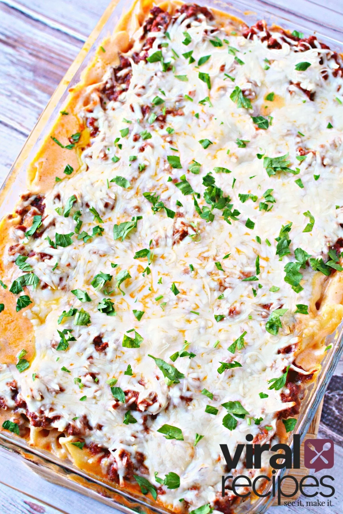 baked mostaccioli recipe with creamy meat sauce.