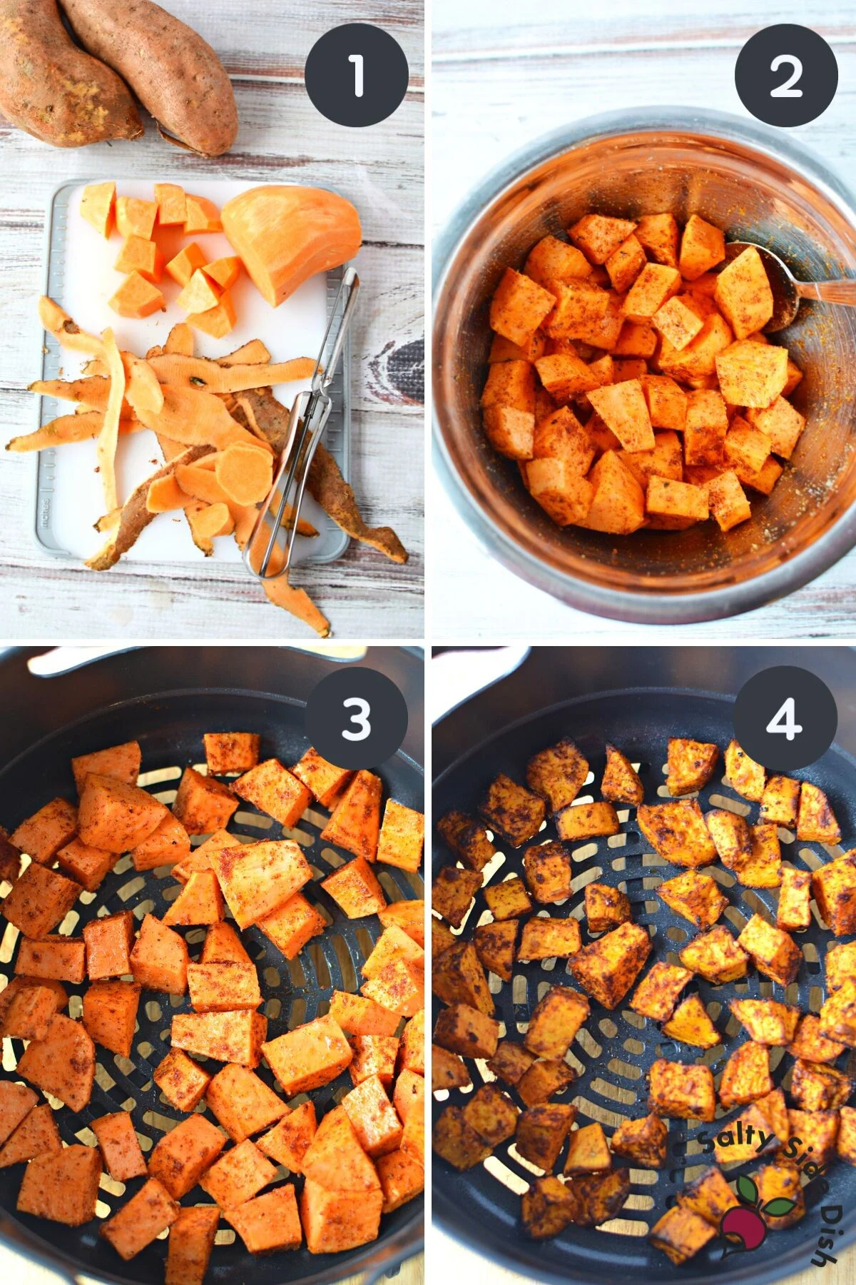 air fryer sweet potatoes in the ninja foodi.