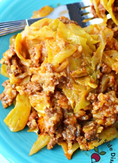 plate of cabbage casserole.