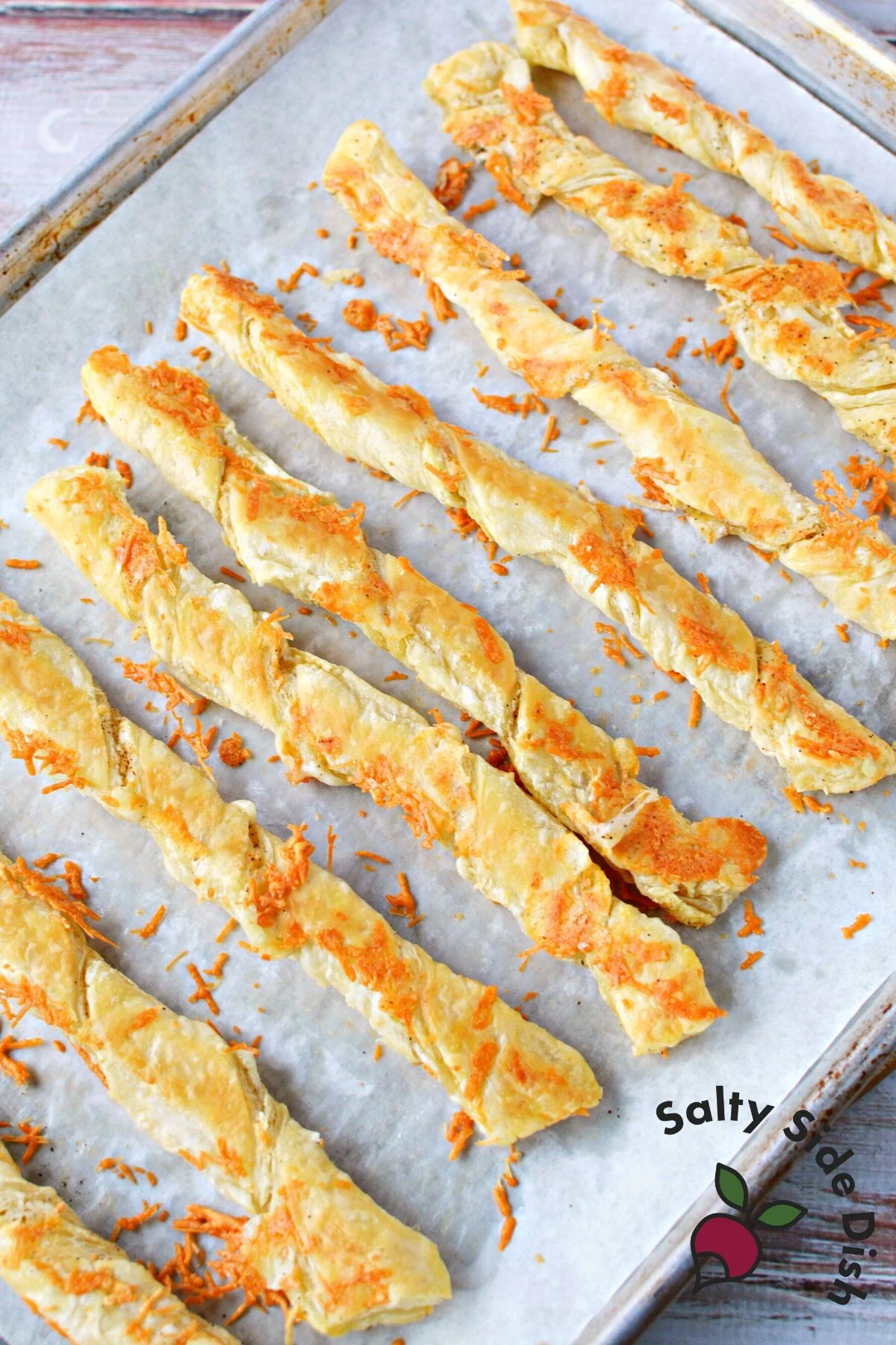 breadsticks on a sheet pan.