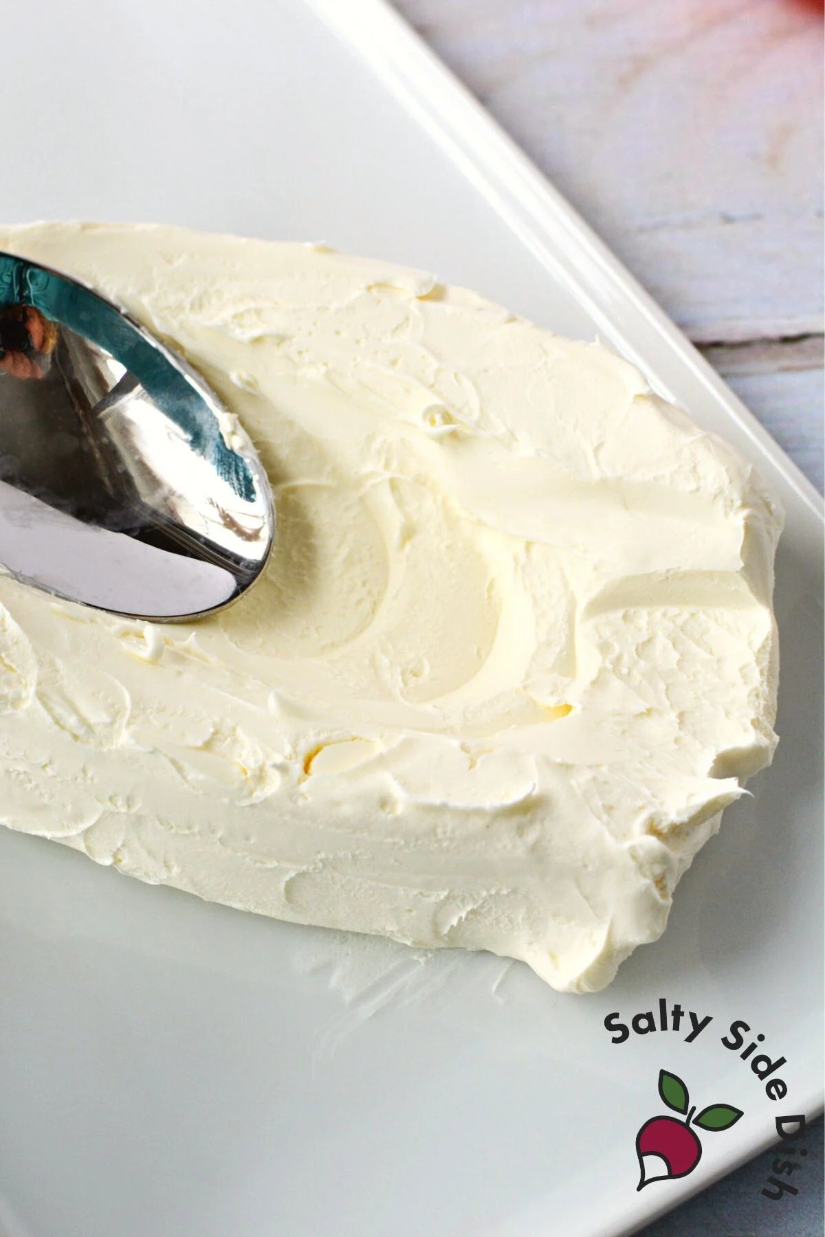 softened cream cheese.
