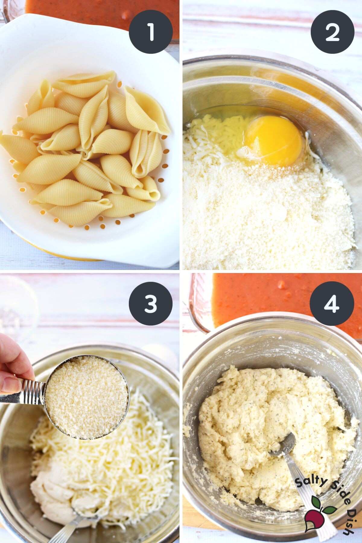 easy italian dish for weeknight dinners with pasta shells.