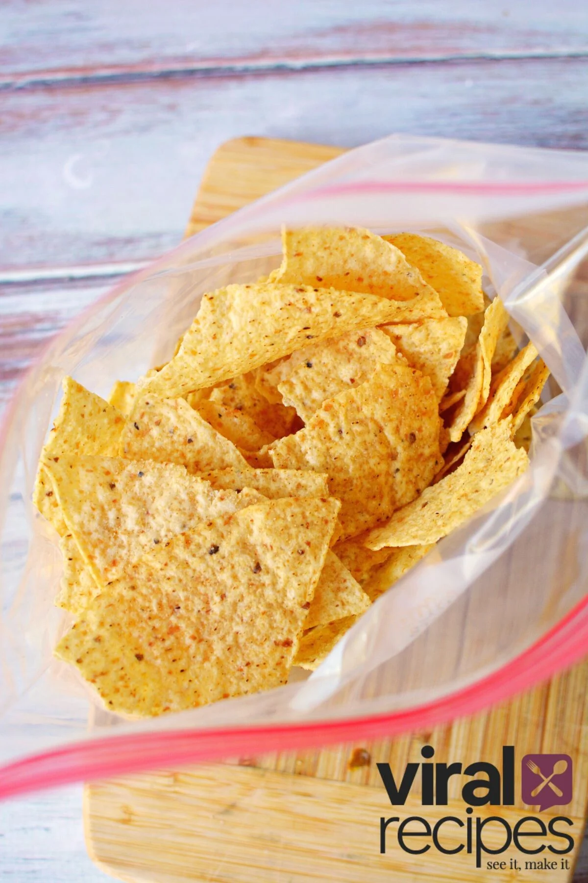 tortillas in a ziplock baggie.