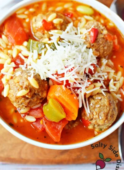 large bowl of soup.