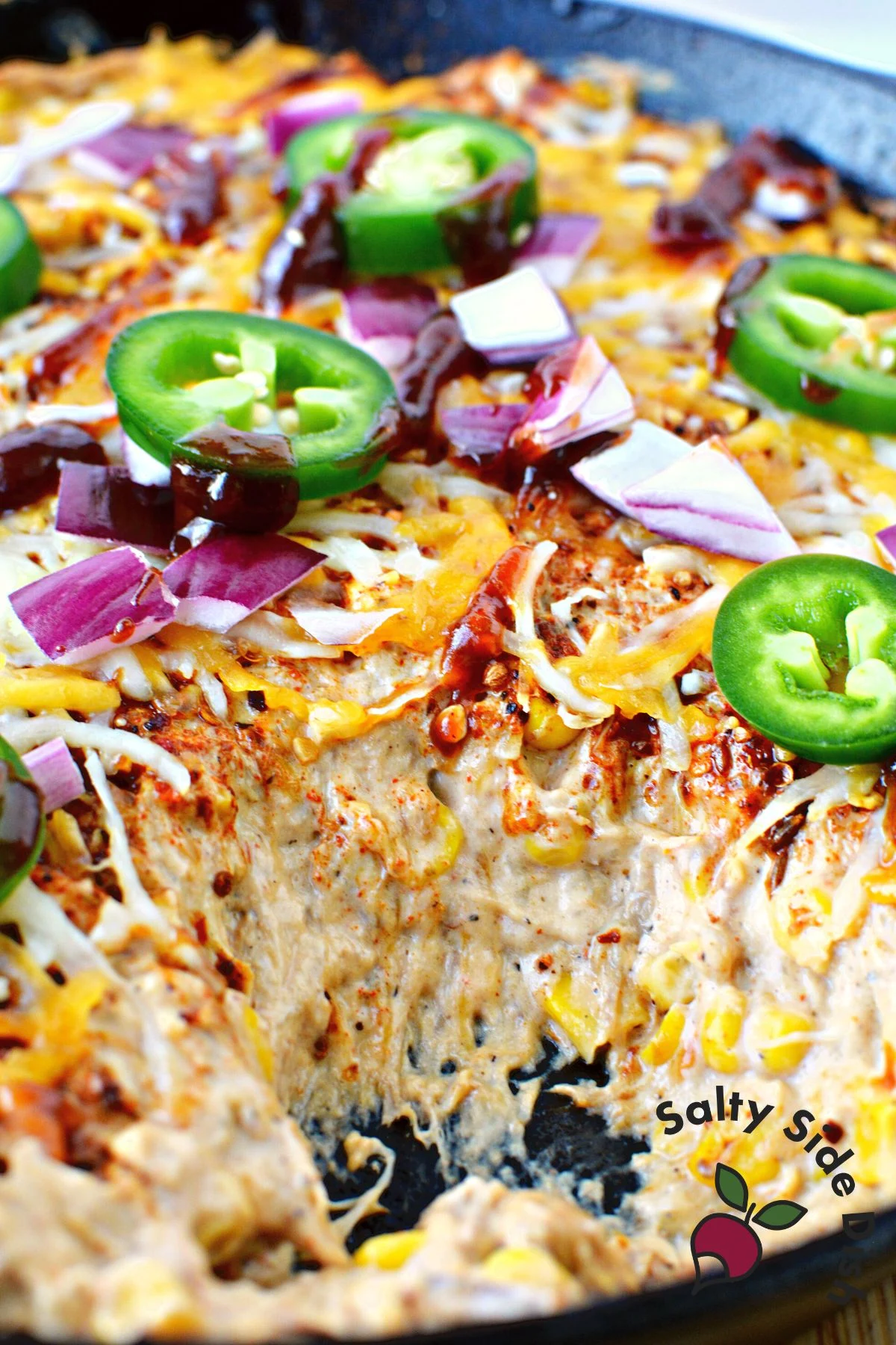 cast iron pulled pork dip.