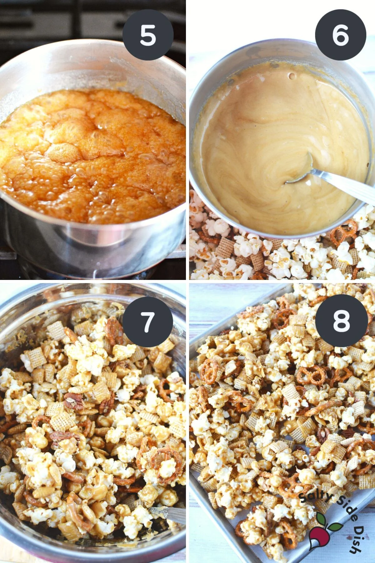 making stovetop caramel for popcorn.