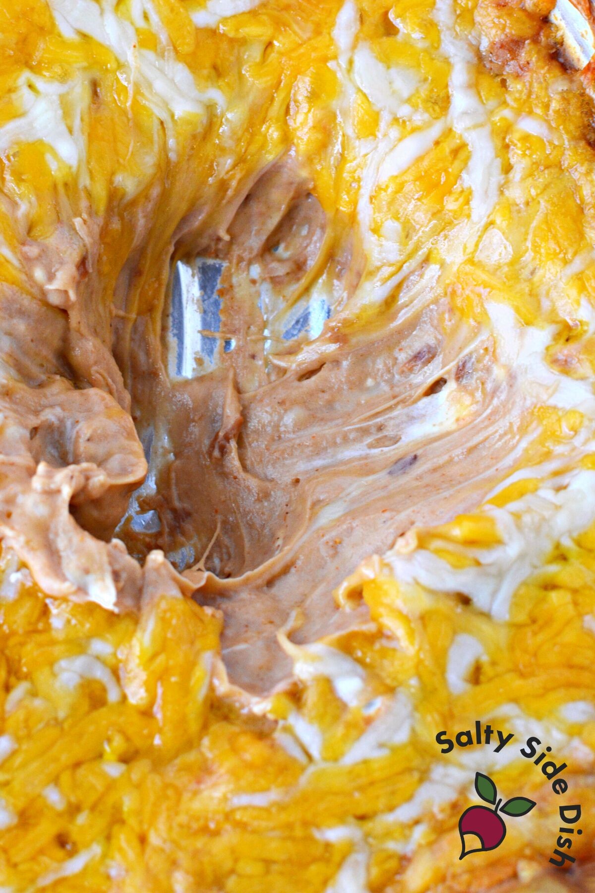 top warm mexican bean dip recipe melty and hot.