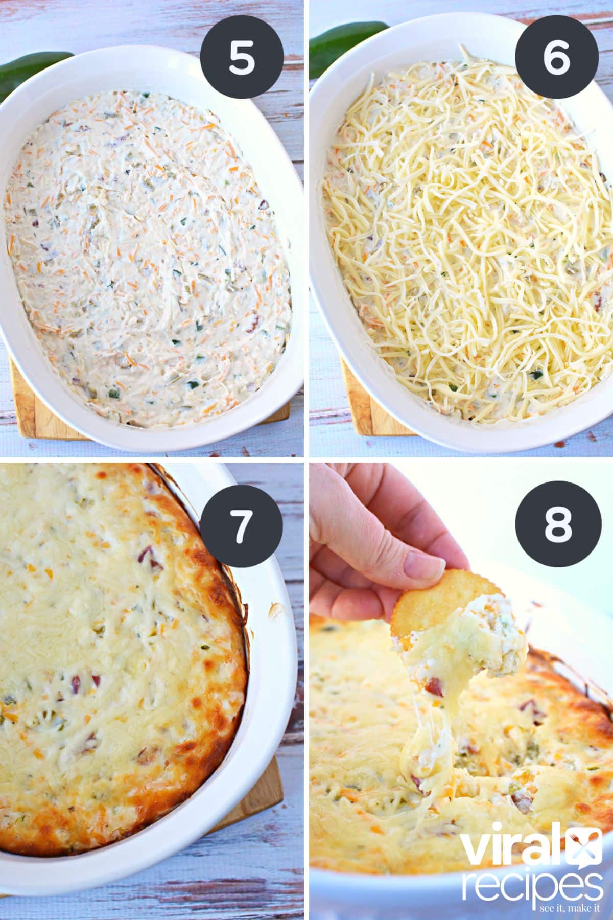warm cheesy jalapeno popper dip.