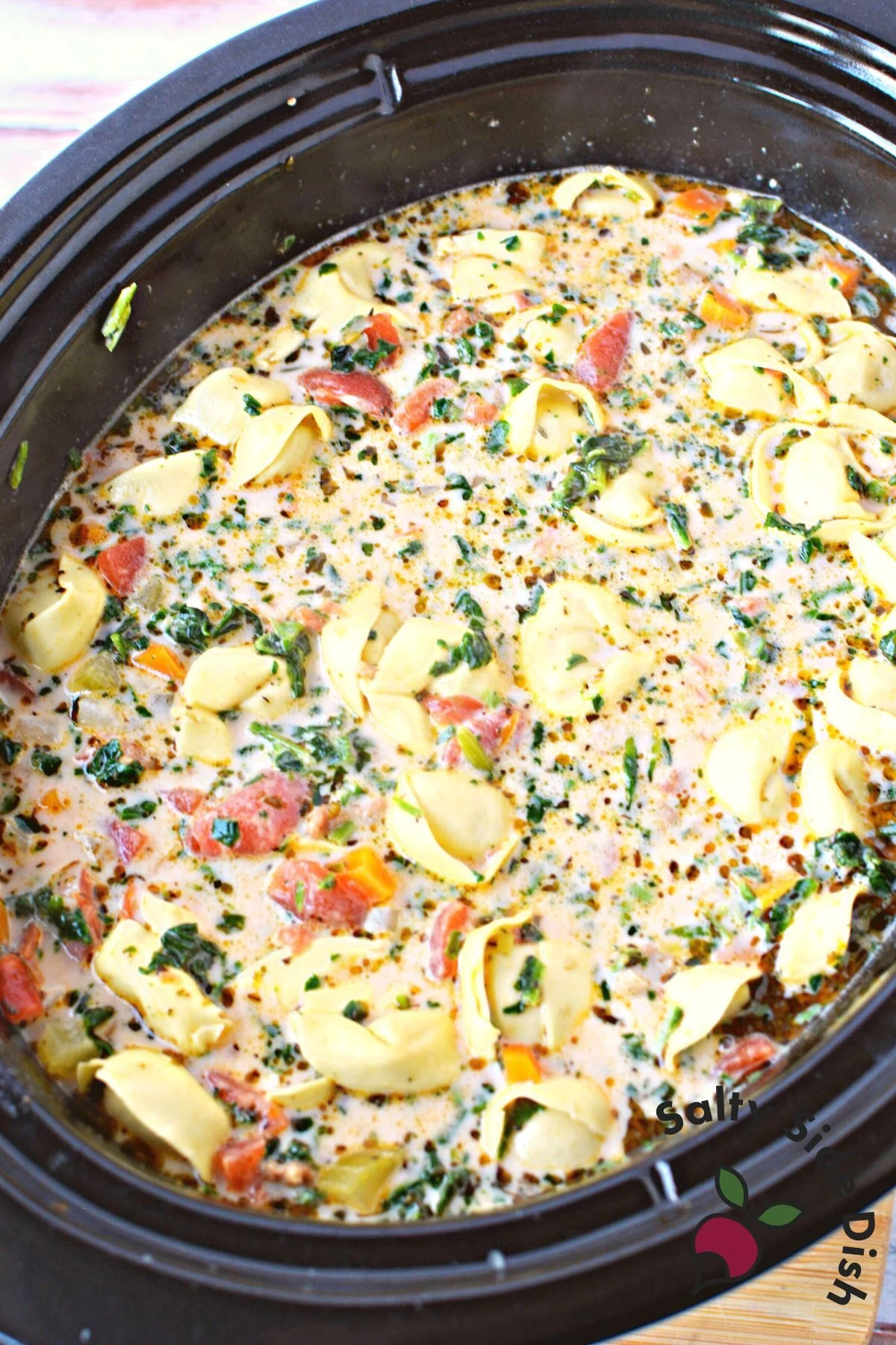 slow cooker tortellini sausage soup