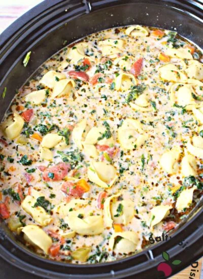 slow cooker tortellini sausage soup