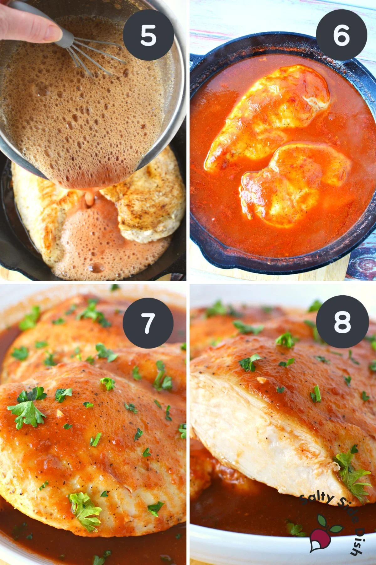 delicious cola chicken in a skillet.